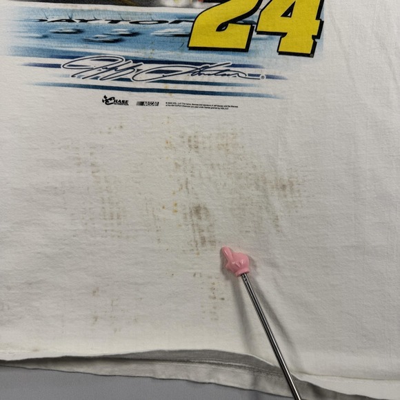 Vintage Jeff Gordon Shirt Mens Large White NASCAR Daytona 500 Chase Graphic Tee - Picture 8 of 9